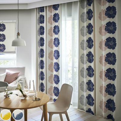ローラアシュレイ 遮光 洗える 花柄 防炎 遮熱 ドレープ カーテン